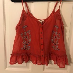 New! Burnt orange crop top